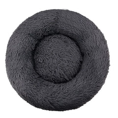 Plush Round Pet Bed – Warm & Soft for Dogs & Cats
