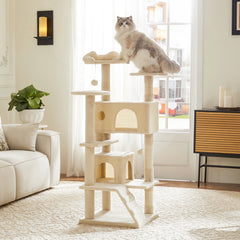 54” Multi-Level Cat Tree Tower with Scratching Posts
