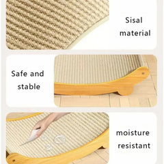 Wooden Cat Scratcher Bed – Detachable & Wear-Resistant Toy